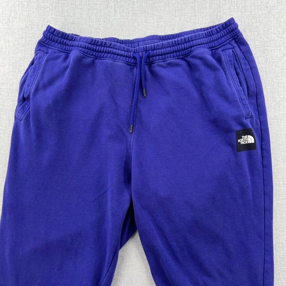 The North Face Box NSE Jogger Sweatpants Men XL Blue Logo Fleece Activewear Gorp
